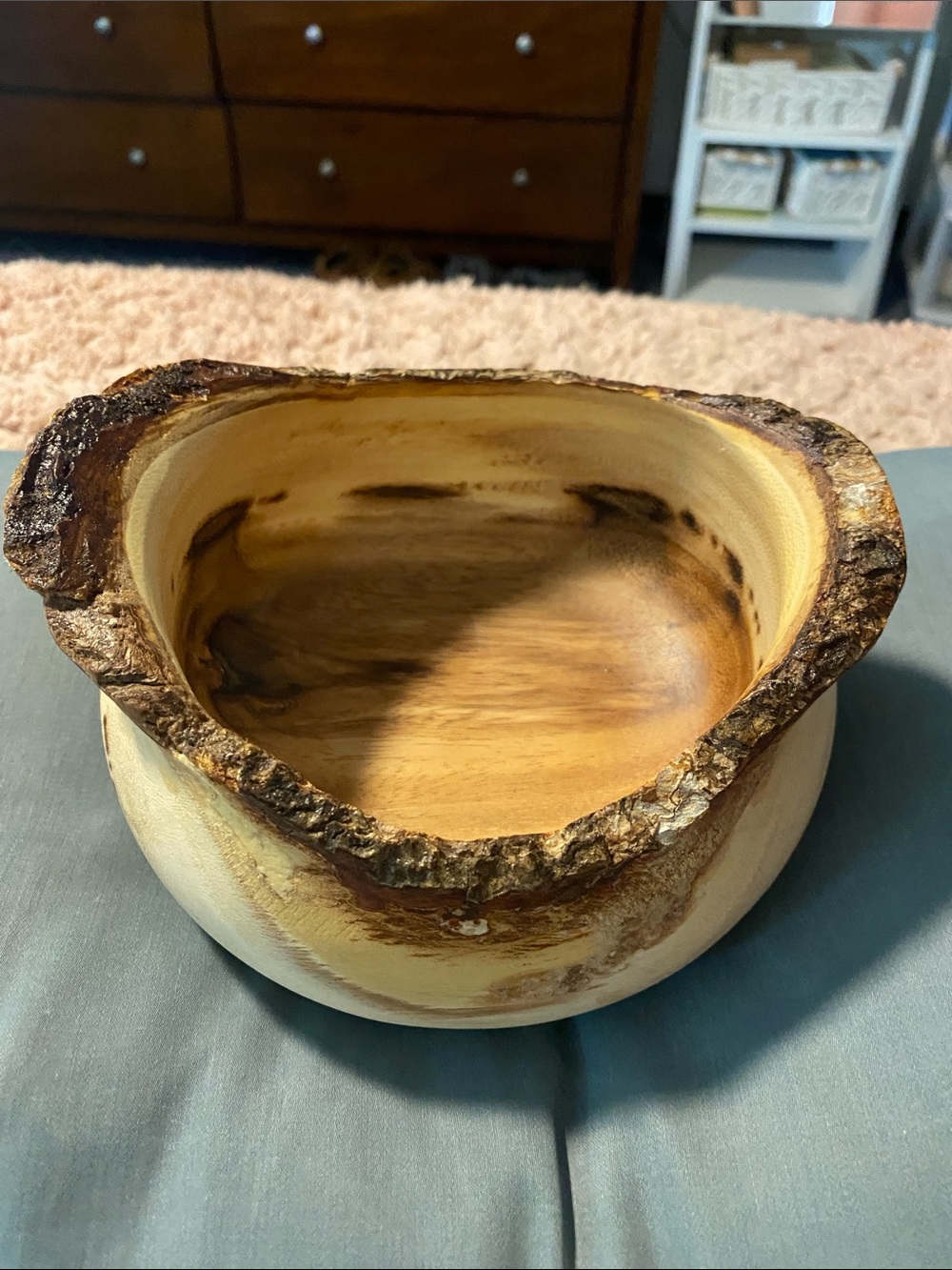 Lipper International Natural Wood Bark-Edge Serving Bowl - Brown